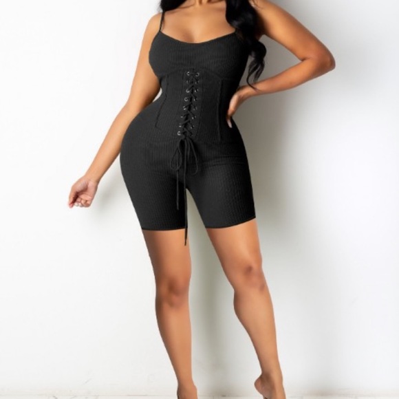 Sleeveless Black Romper - Picture 1 of 2
